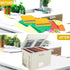 ENGPOW Fireproof Document Box with Lock, Collapsible File Storage Organizer Box with Zipper Lid, Portable Home Office