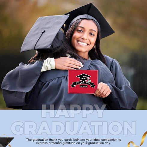 50 Sets 2026 4 5 Inch 50 Tellingyou Graduation Thank You Cards x School Spirit Note Cards with White Envelopes
