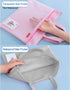 Pendancy Large Waterproof Mesh Zipper Pouch 11x13.7 in, Double Pocket File Bag with Handle for Document Storage