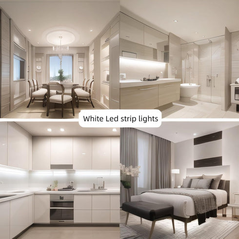 10 Dimmable 180 Counter Under Cabinet Lighting Kit Small Led Strip Lights ft White, Flexible LED Lights Strip, Leds