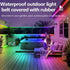 16.4FT Ws2812 IP68 5V RGB+IC LED Strip Lights Outdoor Waterproof, USB Powered, Music Sync Bluetooth APP/RF Remote