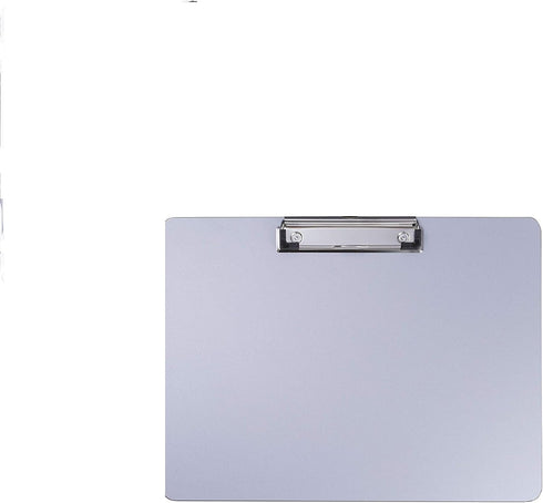 Officemate Aluminum Coated Plastic Clipboard, Landscape Size 11 x 8.5, Low Profile Clip, Silver