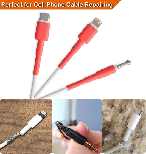 Heat Shrink Tubing Kit - 3:1 Ratio, 1/4", 5/16", 3/8" Tube, Red Wire Shrink Wrap Protector for Electrical Tubing