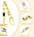 Set of 12 Bee Badge Reel ID Holders with Retractable Alligator Clip for Teacher Nurse Doctor Gifts