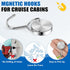 LOVIMAG Magnetic Hooks for Cruise Cabins, 60Lbs Swivel Heavy Duty Hooks, Cruise Ship Essentials, 10 Pack
