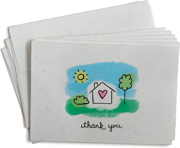 Black Tabby Studio Home Sweet Home Thank You Cards - 24 Greeting Cards with Envelopes