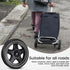 2 6.10 Inch OUNONA Pcs Laundry Cart Wheels Rolling Utility Replacement for Foldable Shopping Trolley Grocery Cart
