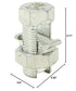 Southwire SB2/0-8CPD Split Bolt Connector; 1PK; 2/0 STR-1/0 STR; Dual-Rated for use with Copper & Aluminum Conductors; 1 Pack; Gray