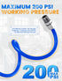 25 Feet Repairable EVA Recoil Air Hose, 1/4" NPT Quick Coupler and I/M Plug Kit, 200PSI Max