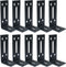 Aracombie 10Pcs Black L Bracket, Joint Right Angle Bracket Corner Brace, 90 Degree