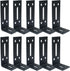 Aracombie 10Pcs Black L Bracket, Joint Right Angle Bracket Corner Brace, 90 Degree