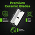 12 Pack, Ceramic single edge razor blades Razor Blades Refiils for Razor Scraper, Industrial Safety rustproof, Heavy