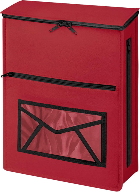 Indoor Mail Slot Catcher Bag, High Capacity Felt Mail Slot Cover, Red Mail Bag, Home Hardware Accessories