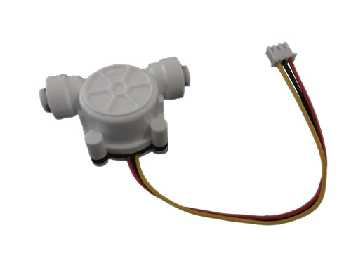 1/4" Quick Connect Food-Grade Water Flow Sensor Hall Effect Flowmeter Fluid Meter Counter 0.3-6L/min