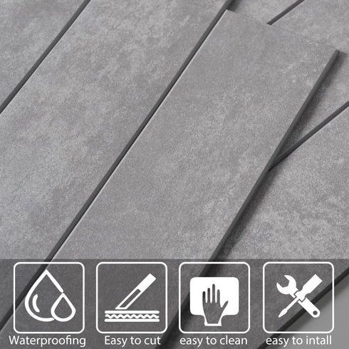 10-Sheet W&S Peel and Stick Matte Warm Grey Subway Tile,Stick on Backplash for Kitchen,Thicker Waterproof Luxury