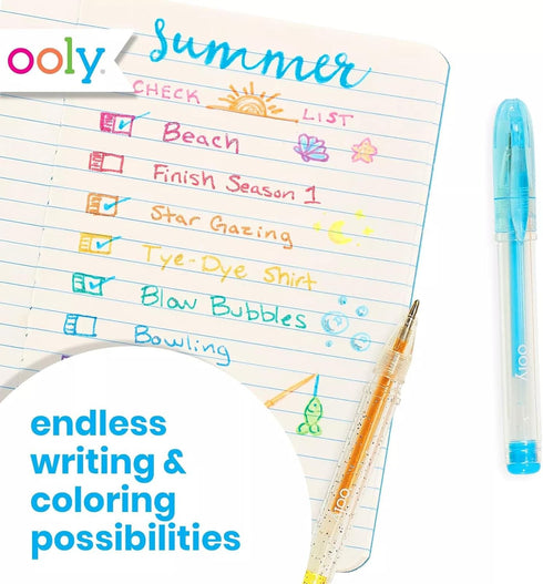 Ooly Scented Mini Doodlers Gel Set of 20 Pens, Glitter, Neon and Pastel Scented for Kids and Adults Art Supplies