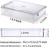 BTSKY 2 Pack Clear Plastic Stackable Storage Box, Portable Document Holder for 8.5 x 13 Letter A4 Files