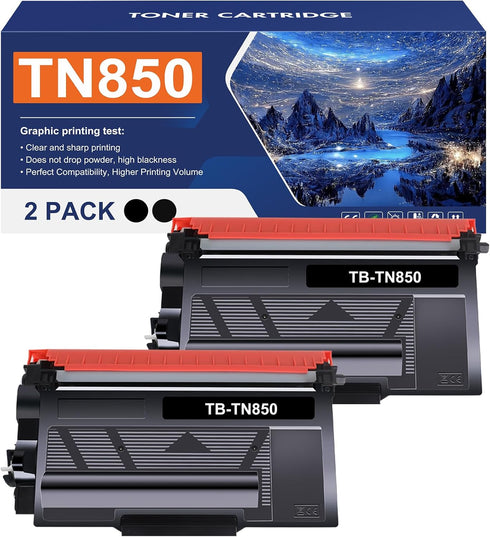 Toner Bank Compatible Replacement Toner Cartridge - 2-Pack for Brother TN-850 TN850 High Yield, HL-L6200DW, MFC-L5850DW