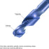 uxcell Combination Drill and Tap Bit Set M3 M4 M5 M6 M8 M10 with 1/4" Hex Shank, High Speed Steel Countersink Tapping