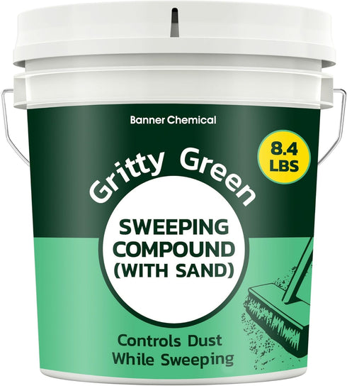 Gritty Green Sweeping Compound with Sand Effective Dust Control on Cement &
