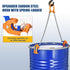 FAHKNS 2000lbs/1T Chain Drum Lifter with G80 Lifting Chain for 55 Gallon Drums, Oil Barrel Clamp Transport Tool