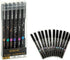 Gel Ink Pens, 12PCS Erasable, 0.5mm Fine Point Black/Blue, Medium Point for Journaling, Writing, Drawing, Office