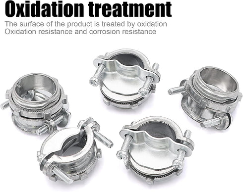 6PCS 1 inch NM Cable Clamp Type Connectors for Metallic Conduit Protect Cables Silver by Fuzbaxy