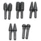 JIUWU 10pcs Black Twist Rotary Burr Drill Bits 6.35mm Shank for Wood Carving, DIY Woodworking Chisel Power Tools