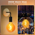 4W G125 Bulbs Dimmable, E26 Bulb 2000K Bulb 200LM Bonlux LED Large Globe Light Oversized Amber Glass Edison Round Light