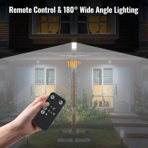 108 6500K IP65 4 Pack Flumy Outdoor Street Lights Solar Powered - Solar Motion Lights Outdoor Dusk to Dawn Outside