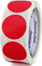 ChromaLabel 1.50 Inch Round Label Removable Color Code Dot Stickers, 500 Labels per Roll, Red