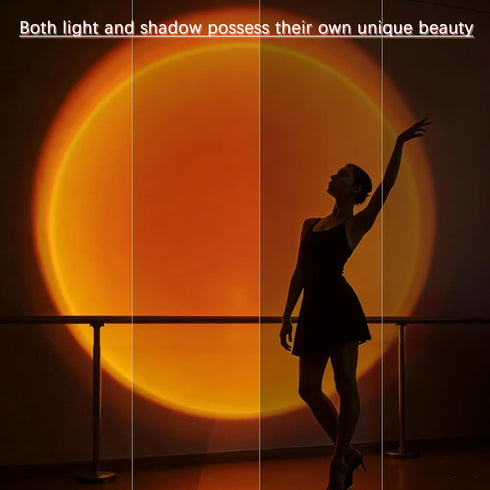 ZIRIKEDAI Sunset Projector,180 Port,Sunset Lamp Degree Rotation Sun Projection Light Led Night Light Floor Lamp