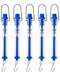 QWORK Plastic Tubular Spring Scale - 5 Pack 1000g/10N Capacity, Clear Plastic Body with Zeroing Capability