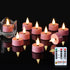 Amagic Flameless Pink Timer Remote Tealights Candles, 3D Black Wick Flickering Tea