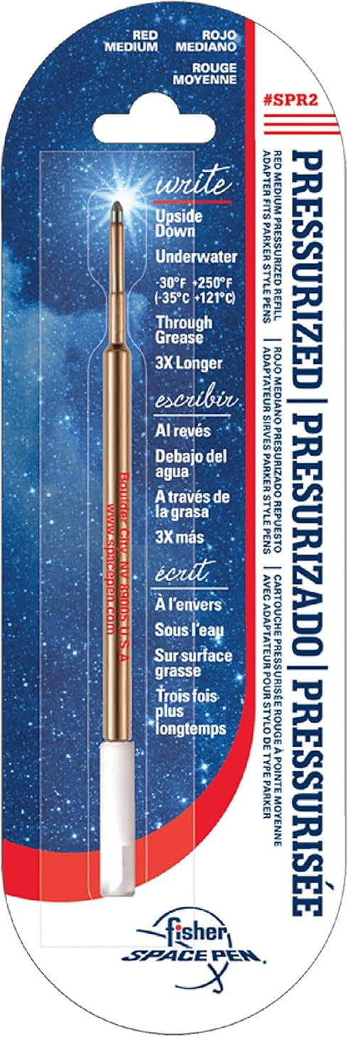 Fisher Space Pen Medium Point Pressurized Cartridge Refill, Red Ink, 1 Pack
