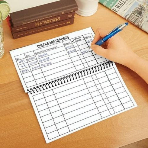Jumbo Print Check Register Book, Large Print, Easy-to-Read, Spiral Bound, 56 Pages for Personal Accounting
