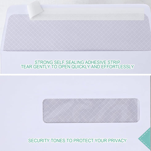 Gueevin 100 Pcs CMS 1500 Claim Forms Envelopes Large Security Window Envelopes for Insurance Claim Mailing