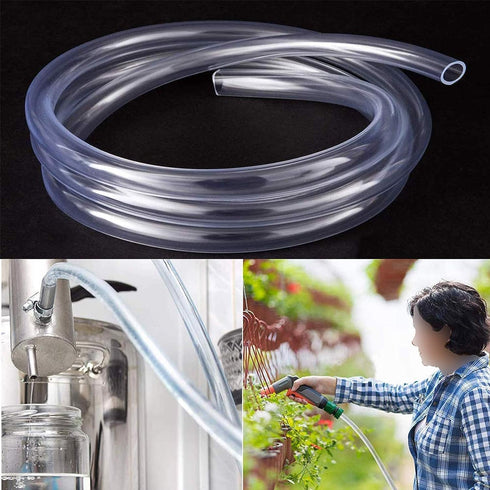 AMHUKIP 1m 7 13mm) Silicone Tube, Flexible Silicone Rubber Tubing Water Air Hose for Pump, for Home Brewing