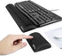 Keyboard and Mouse Wrist Rest Set, Memory Foam Ergonomic Pad for Computer Desk Accessories (Black)