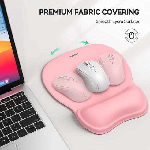 TECKNET Gel Mouse Pad with Wrist Rest, Ergonomic Office Mousepad with Wrist Support - Non-Slip & Smooth Surface
