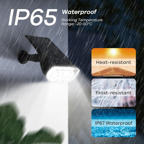 IP65, 3 2 Pack) Linkind Solar Lights Outdoor Waterproof StarRay Dusk-to-Dawn Outdoor Solar Lights, Lighting Modes Solar