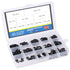 Glarks 300-Pieces Black Alloy Steel E-Clip External Retaining Ring Washer Assortment Set