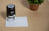Handmade with Love Self-Inking R40 Round Stamp - 1 1/2" Diameter, Black Ink with Heart and Olive Branch