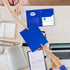 ViVin Blue Sturdy Plastic Folder, 10 Pack, 2 Pocket Folder with Prongs, Holds 8.5 * 11 Letter Size Sheets for Office
