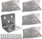 Aufuga Silver Stainless Steel Corner Bracket,Joint Right Angle Bracket,L Shape Heavy Duty Metal