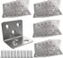 Aufuga Silver Stainless Steel Corner Bracket,Joint Right Angle Bracket,L Shape Heavy Duty Metal