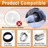 12 Pcs 3/4 inch Brass PEX Fitting, Straight/90 Degree Elbow/Tee Coupling for Water Pipes with Clamp Ring