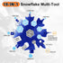 2 Pack 18 in 1 Snowflake Multi Tool, Phillips Flat Screwdriver Kit/Wrench/Bottle Opener, EDC Camping Gear Gifts for Men
