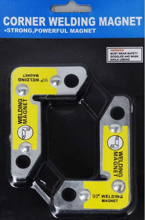 RIVERWELD Magnetic Corner Squares Strong Powerful Welding Accessories Magnet 90 Right Angle Setting Support Fixture Tool Max Pull Force 25 lbs 2pk