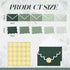 50 Sets 5 3.5 Inch 5 Fumete Green Wavy Thank You Cards with Envelopes and Stickers x Colors Thank You Cards Blank Notes